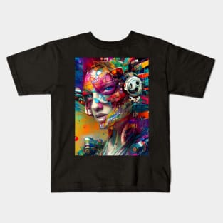 Cyberpunk Rainbow Dreamer Kids T-Shirt